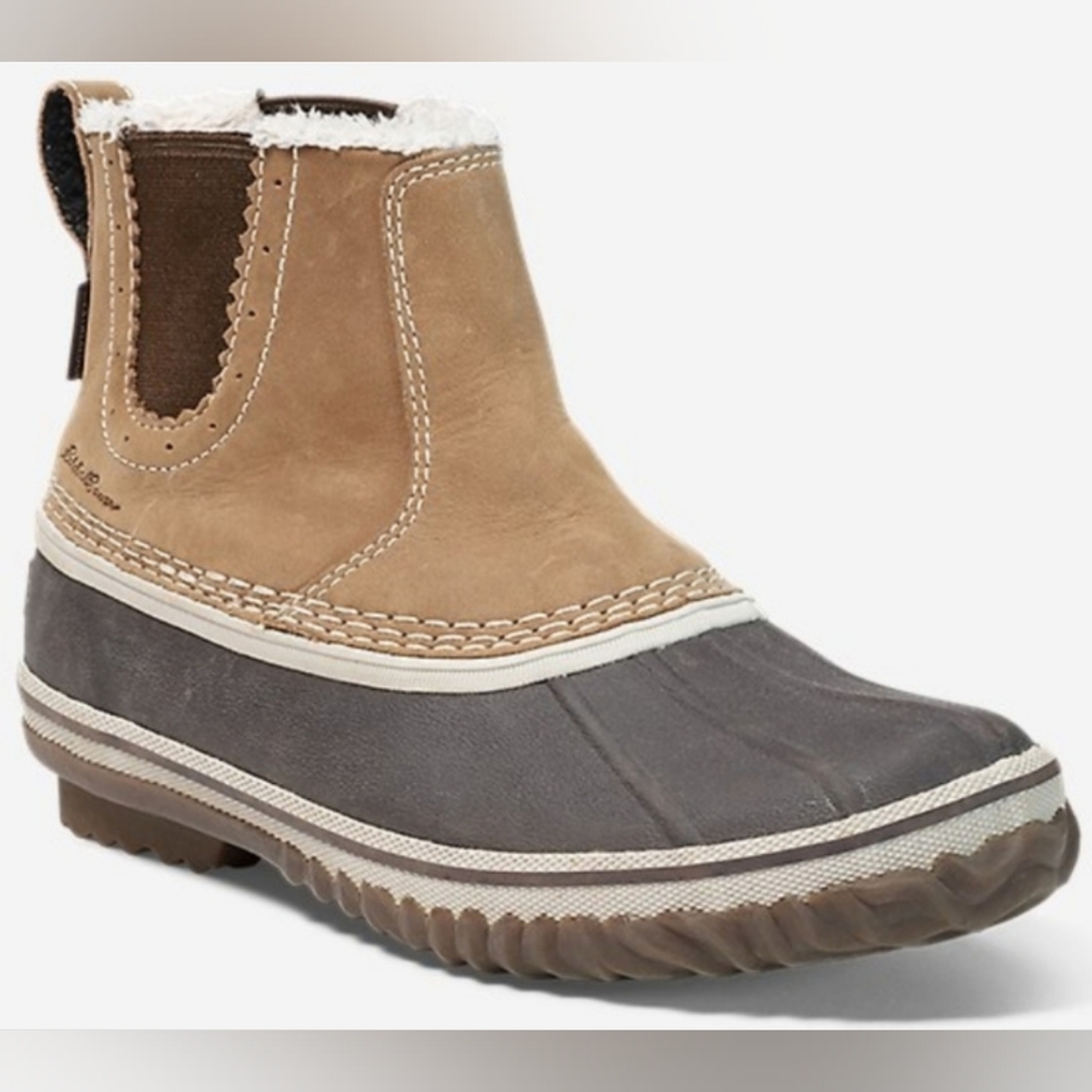 Eddie Bauer Tan and Gray Winter Boots